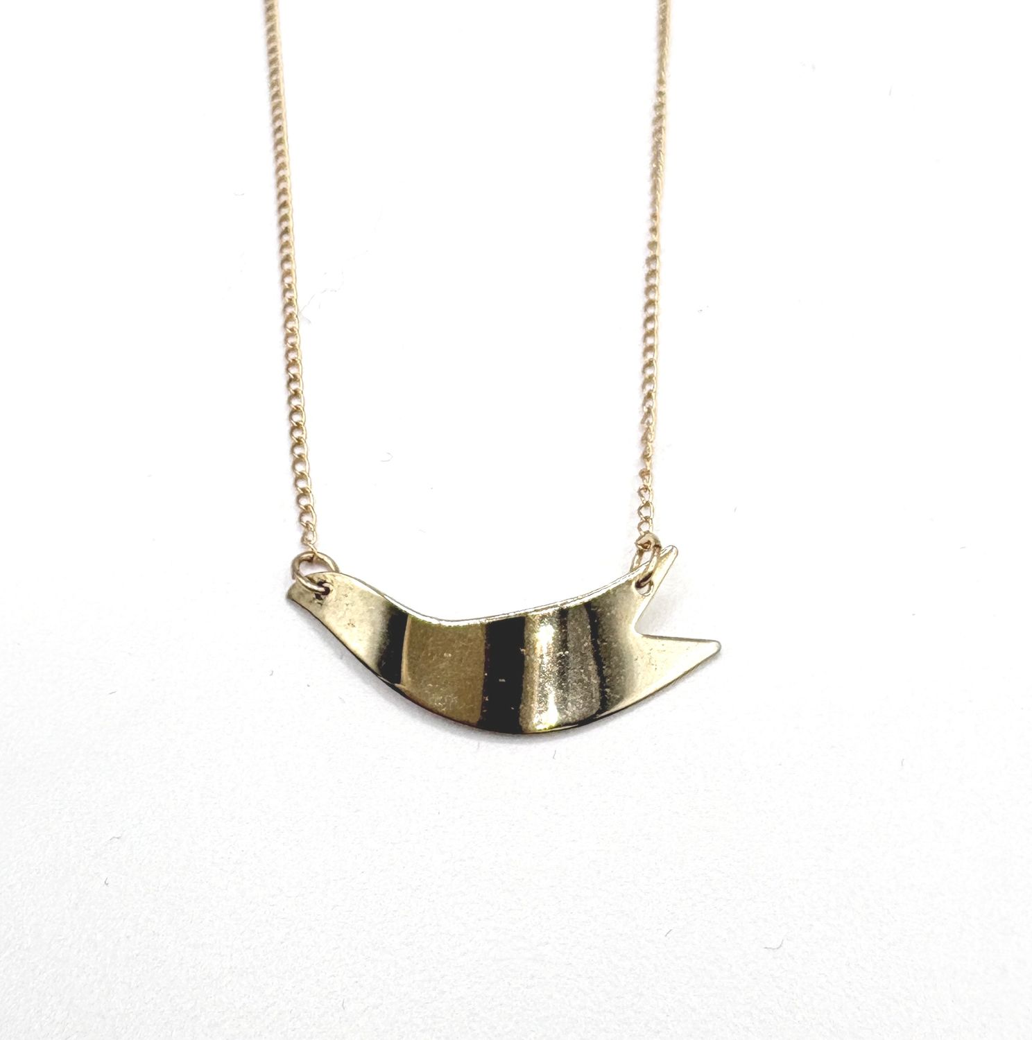 GOLD FILLED BIRD STATIONARY NECKLACE 18"