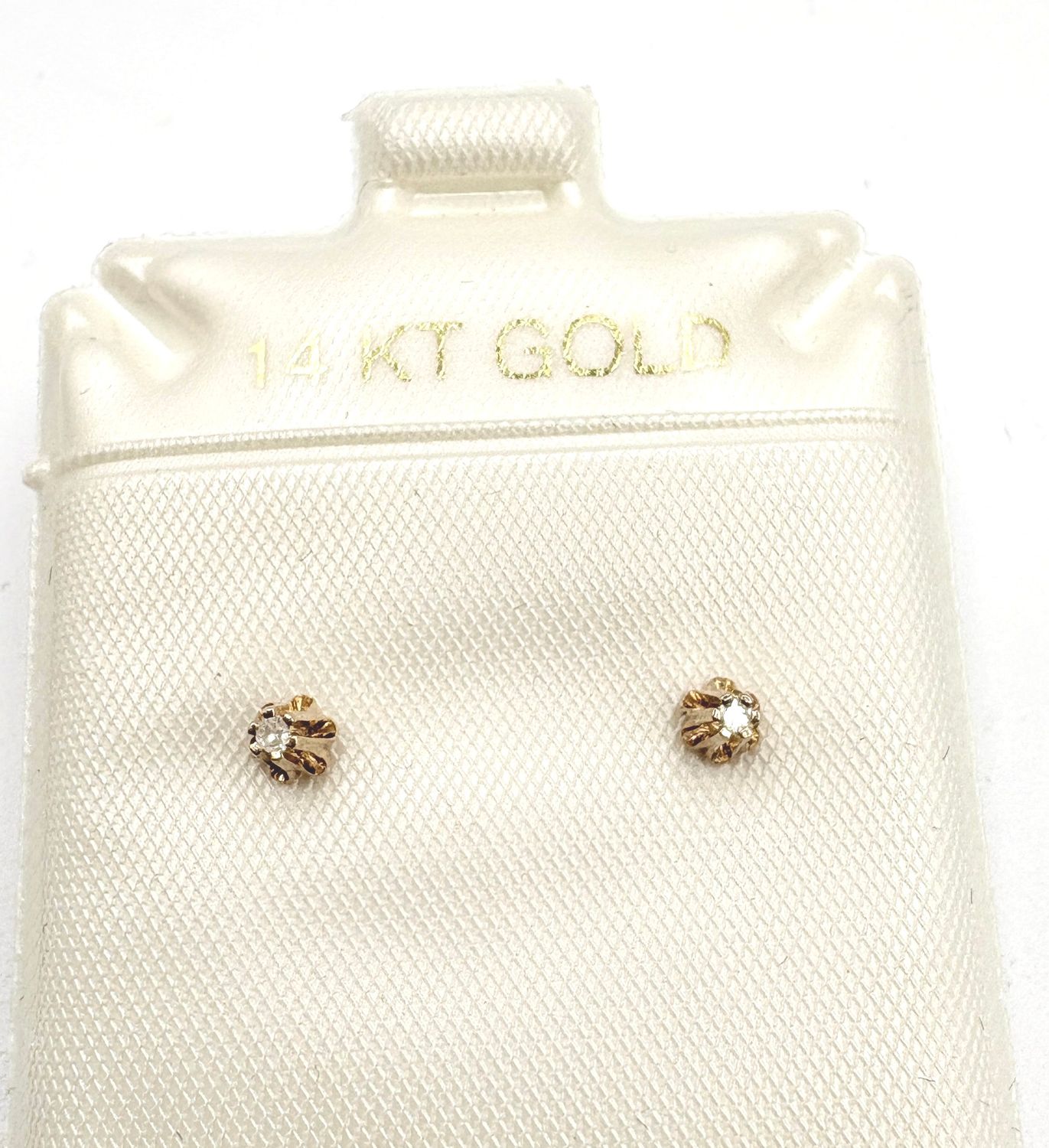 14KY BUTTERCUP DIAMOND STUD EARRING