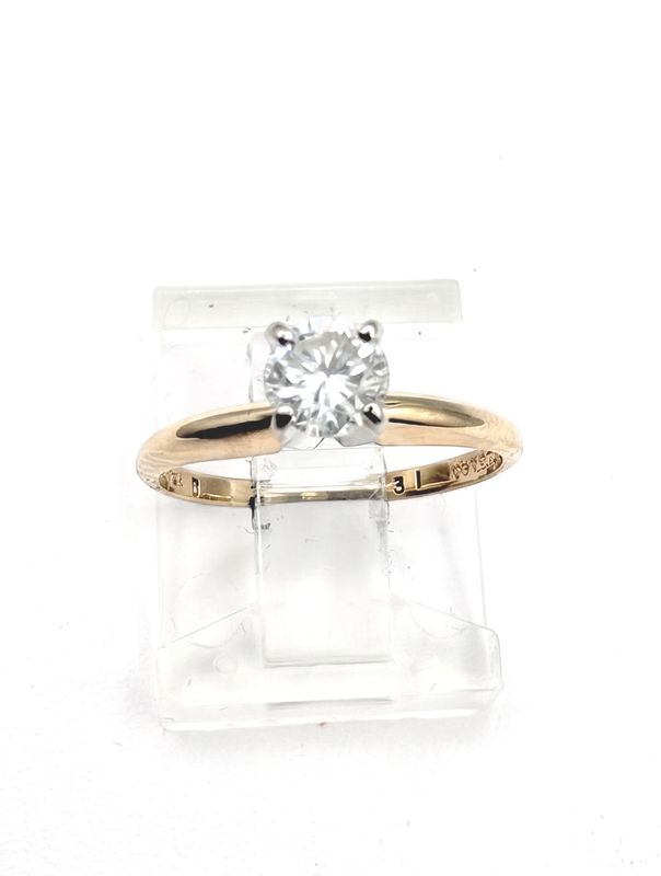 14KY APPROX .33CTW TIFFANY SETTING DIAMOND ENGAGEMENT RING SIZE 3.5