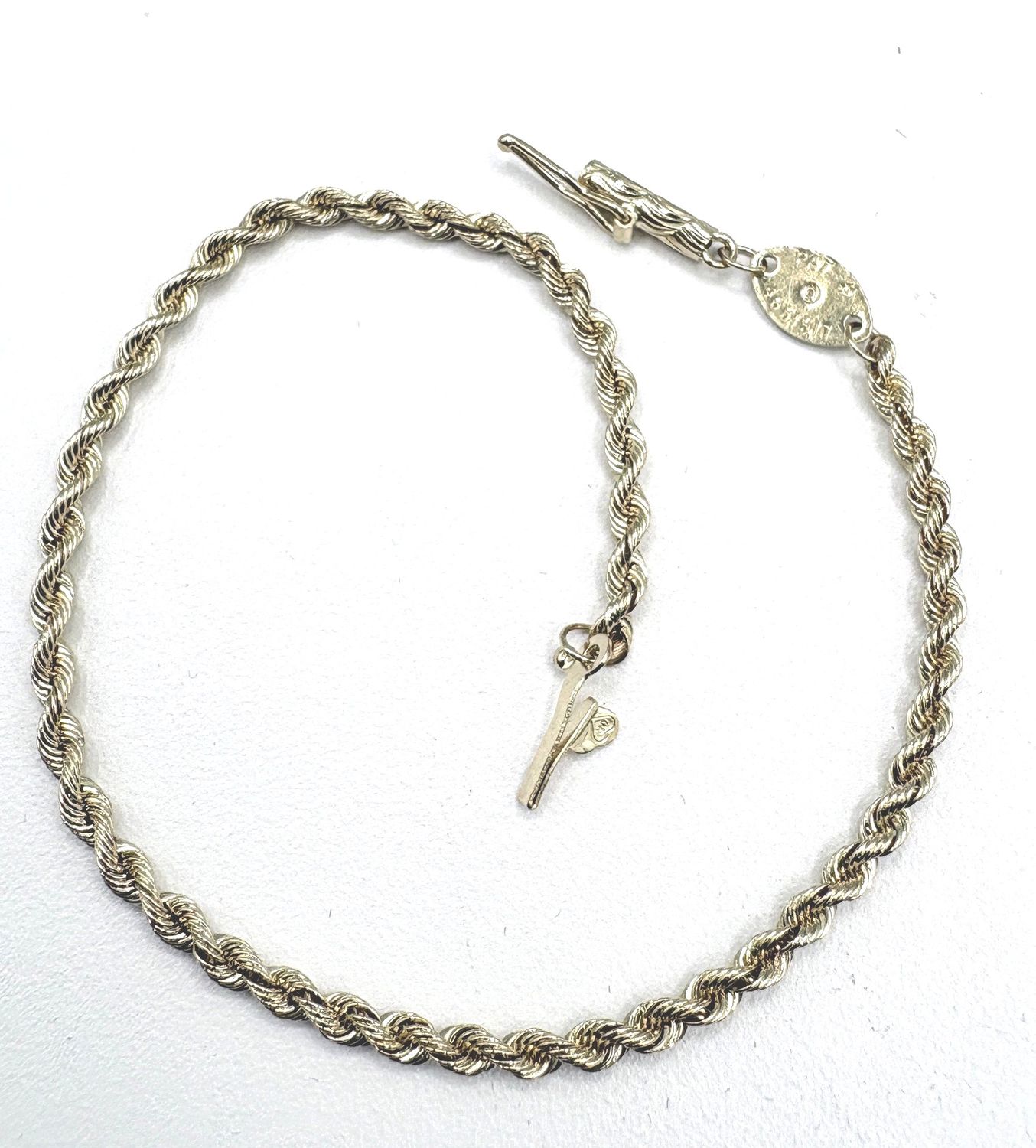 14KY 2.4MM SILK ROPE BRACELET 7"