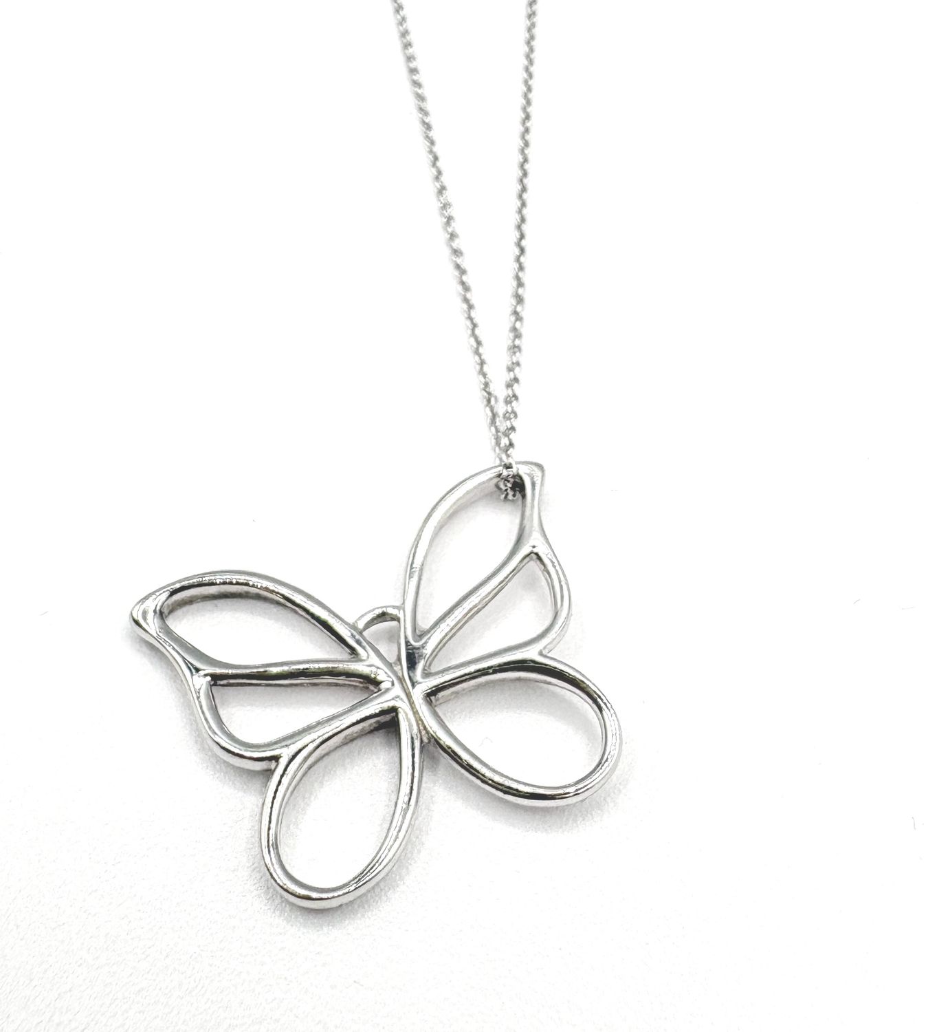STERLING BUTTERFLY PENDANT WITH CHAIN 16+2"
