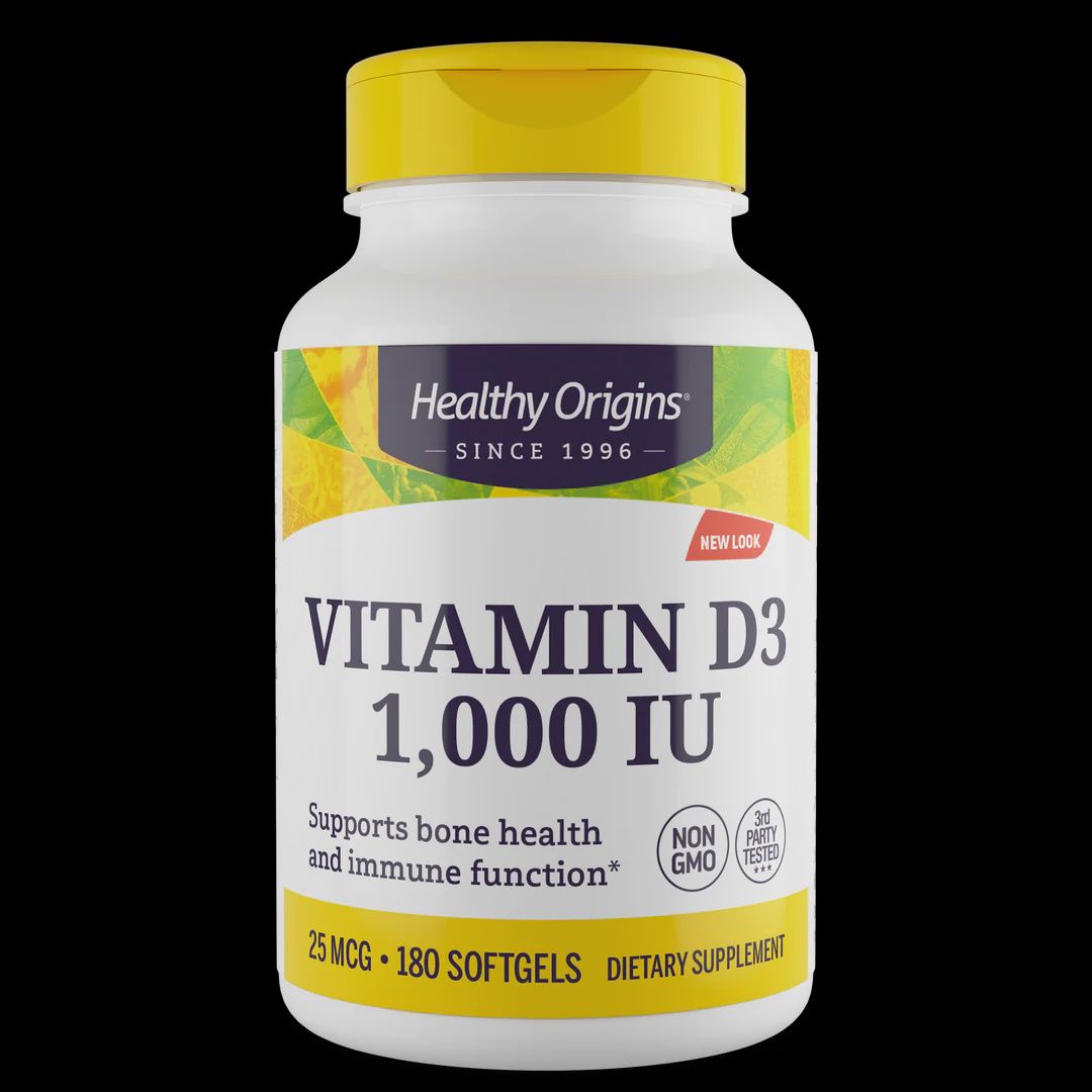 Vitamin D3 1,000 IU 180 softgels