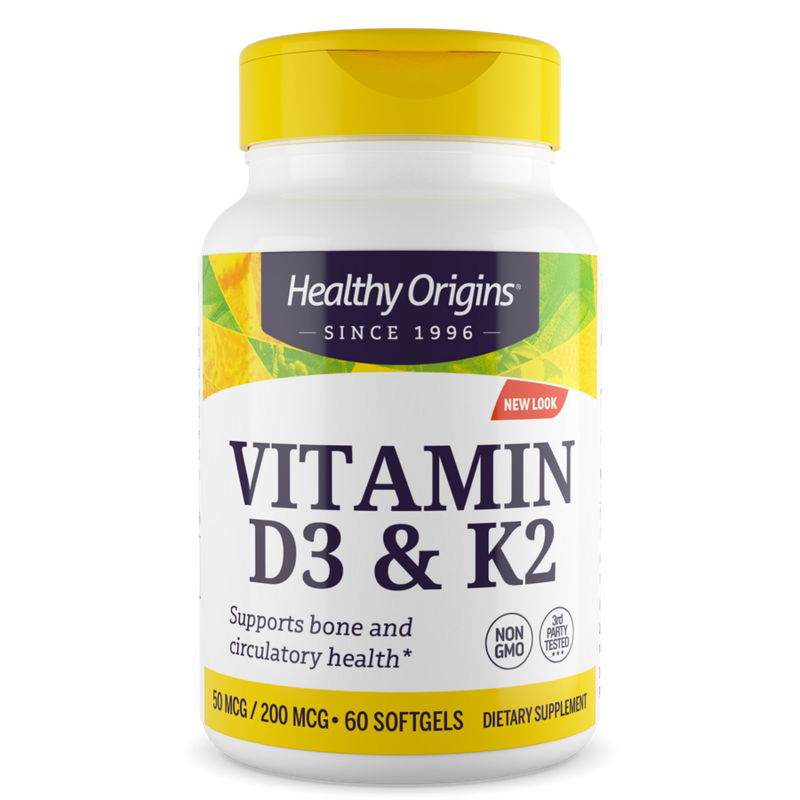 Vitamin D3 &amp; K2 (60 softgels)