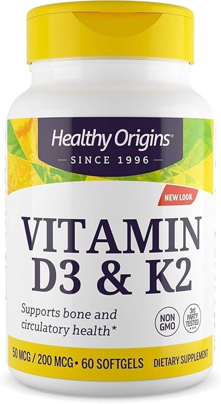 Vitamin D3 &amp; K2 (60 softgels)