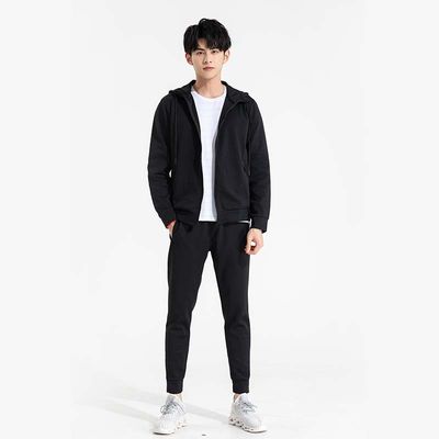 Custom Logo Jogging Suit Men Wholesale Men&#39;s Jogging Suit 2 Piece Sportswear Solid Color Sportswear Suit