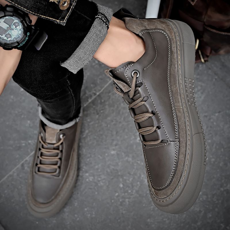 Fashion Men Shoes Sneakers Breathable New Loafers Shoes Casual Sneakers Leather Handmade Men Shoes Sneakers