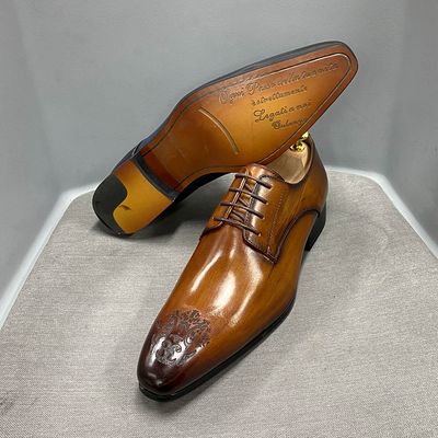 F87-c9 High Quality Leather Business Casual Shoes for Men Carved Point Formal Derby Leather Shoe for Men Dress Shoes Oxfords