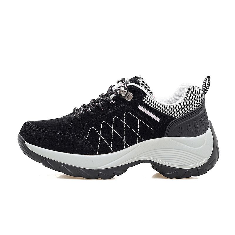 Female Outdoor Gym Travel Wedge Platform Loafers Increased Mesh Slip on 1 Cushion Walking Casual Running Shoes Sneakers Women