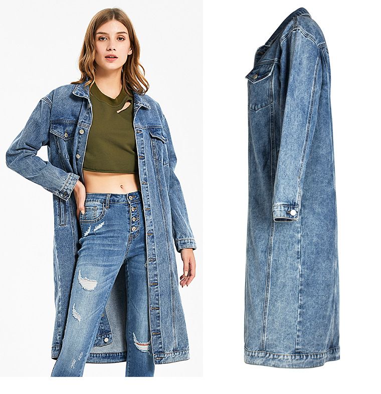 Plus Size S-3XL Fashion Denim Coat Women Single Breasted Jacket Autumn Full Sleeve Streetwear Denim Cotton Jeans Coats Plus Size S-3XL Fashion Denim Coat Women Single Breasted Jacket Autumn Full Sleeve Streetwear Denim Cotton Jeans Coats