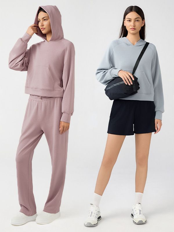 Sweat à capuche ample et léger pour femme, idéal pour l'automne et l'hiver, parfait pour les sports de plein air.
