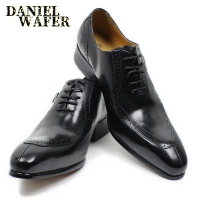 Hot Sale Classic Men's Cowhide Leather Dress Shoes Handmade Luxury  for Wedding Parties Office Formal Shoes for Man