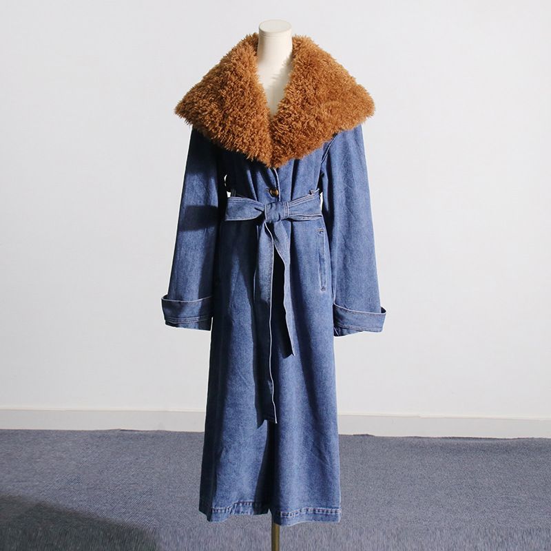 Gilet bomber sans manches en jean délavé rembourré en coton pour femme