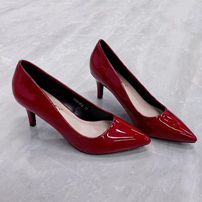 Chaussures pour femmes Y, escarpins à bout pointu miroir, talons aiguilles mi-hauts, chaussures de travail pour femmes