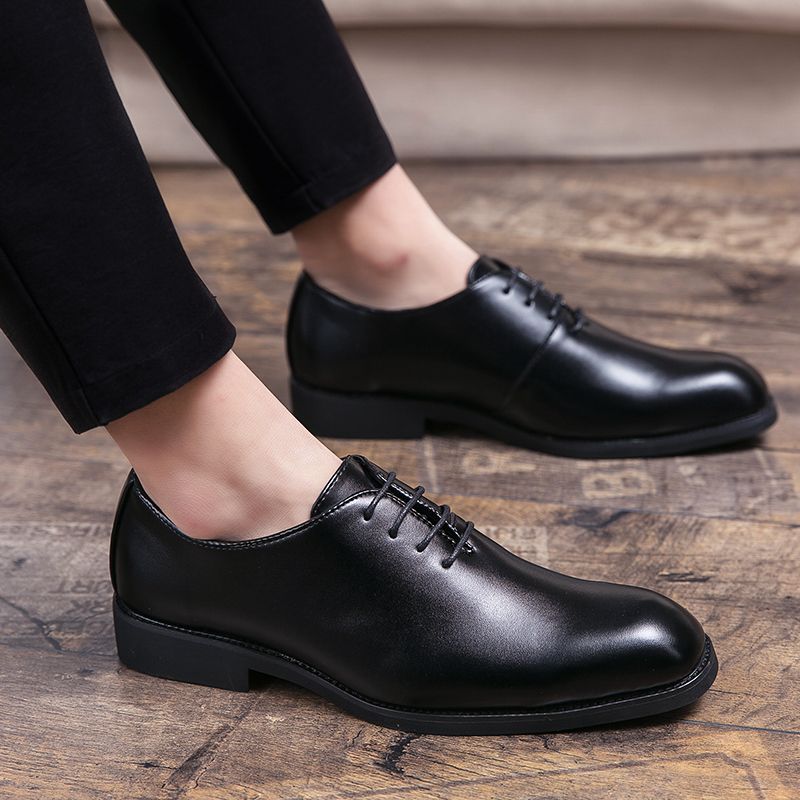 Men'S Shoes Oxford Slip-On Business Shoes Leather Big Size Sepatu Kulit Genuine Leather Men Casual Shoes