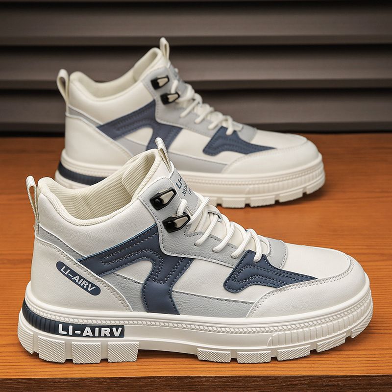 Y NNew Chaussures chaudes et tendance pour hommes, bottes de sport montantes polyvalentes à plateforme pour l'extérieur et la neige