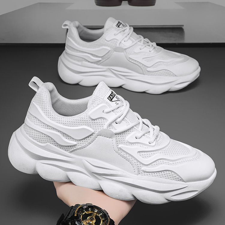 Y Black White Blue 39-44 Men's Shoes Breathable Mesh Height-increasing Sports Casual Shoes for Men