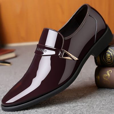 Wholesale Hot Sale Hard Sole Light Leather Shoes Black Casual Shoes Business Slip on Loafers Man Leather Shoes Dropshipping