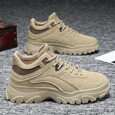 Y 39-44 Men's New Breathable High-top Workwear Anti-slip Singer Wear-resistant Walking Style Casual Shoes Men