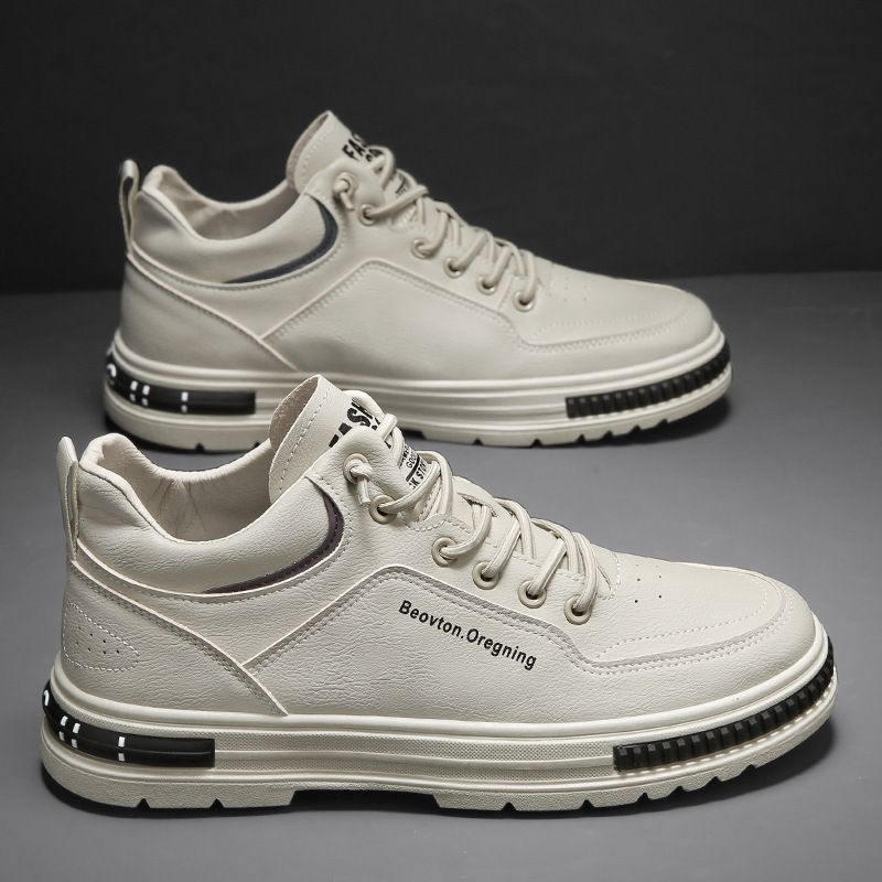 Chaussures homme Y 39-44 Noir Beige Blanc Sport Décontracté Tendance Semelle épaisse Antidérapantes Résistantes à l'usure