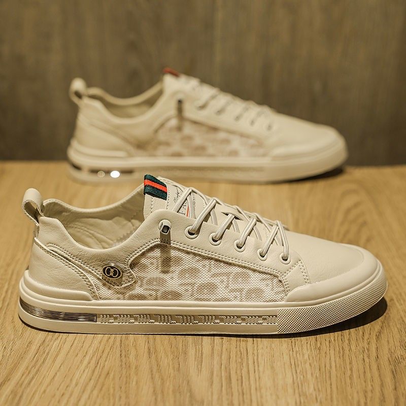 Baskets de printemps pour homme, chaussures de sport décontractées à lacets, confortables, respirantes, semelle souple et légère.