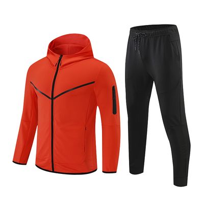 Customization Tech Fleece Windproof Warm Elastic Jogging Fitness Training Wear Men's Sets