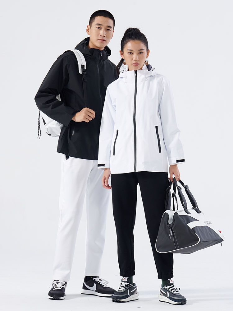 Fashion S-4XL Outdoor Running Zipper Pockets Hiking Gym Unisex Hoodie Men Women Hooded Waterproof Windbreaker Jacket