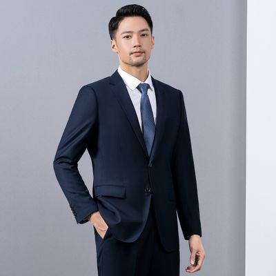 HARCHOY High Quality Weddings Men Suits Tuxedo Navy Blue blazer Classic Jackets Pants Two Pieces Slim Fit Formal Suit for Men