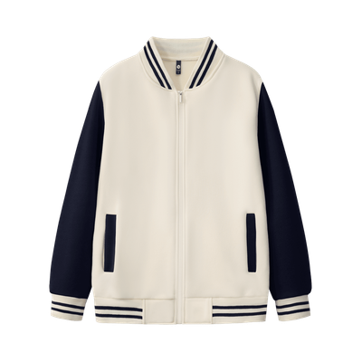 LS-W005 Custom Printed Logo Velvet Baseball Jacket for Men Casual Plus Sweatshirt for Caterer Kindergarten Teacher Work Clothes