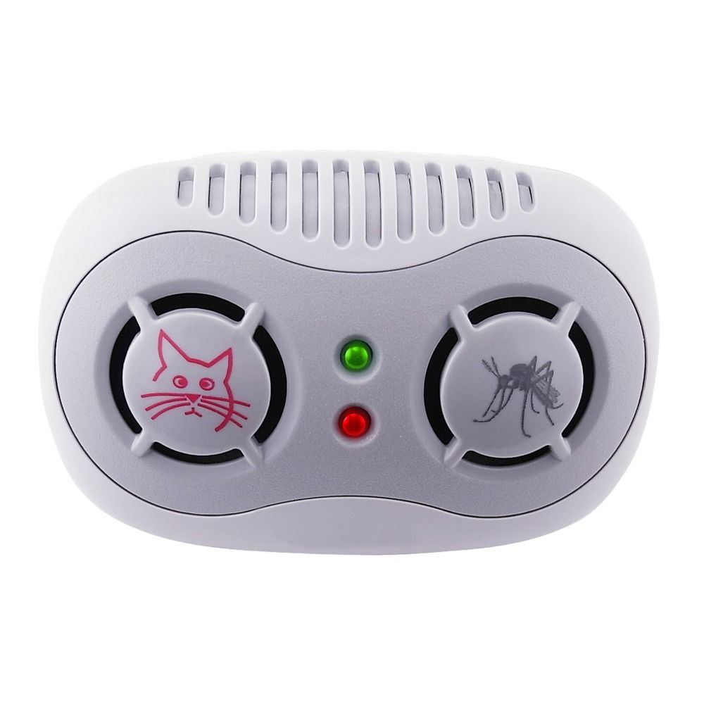 Répulsif anti-moustiques électronique ultrasonique 2 en 1 de haute qualité, à brancher sur secteur, pour la protection contre les souris, les moustiques et les rats (50-60 Hz).