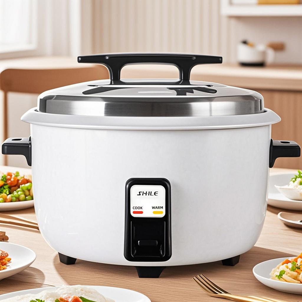 Cuiseur à riz électrique grande capacité SL avec doseur intégré pour usage domestique et professionnel (cuisson de soupes).