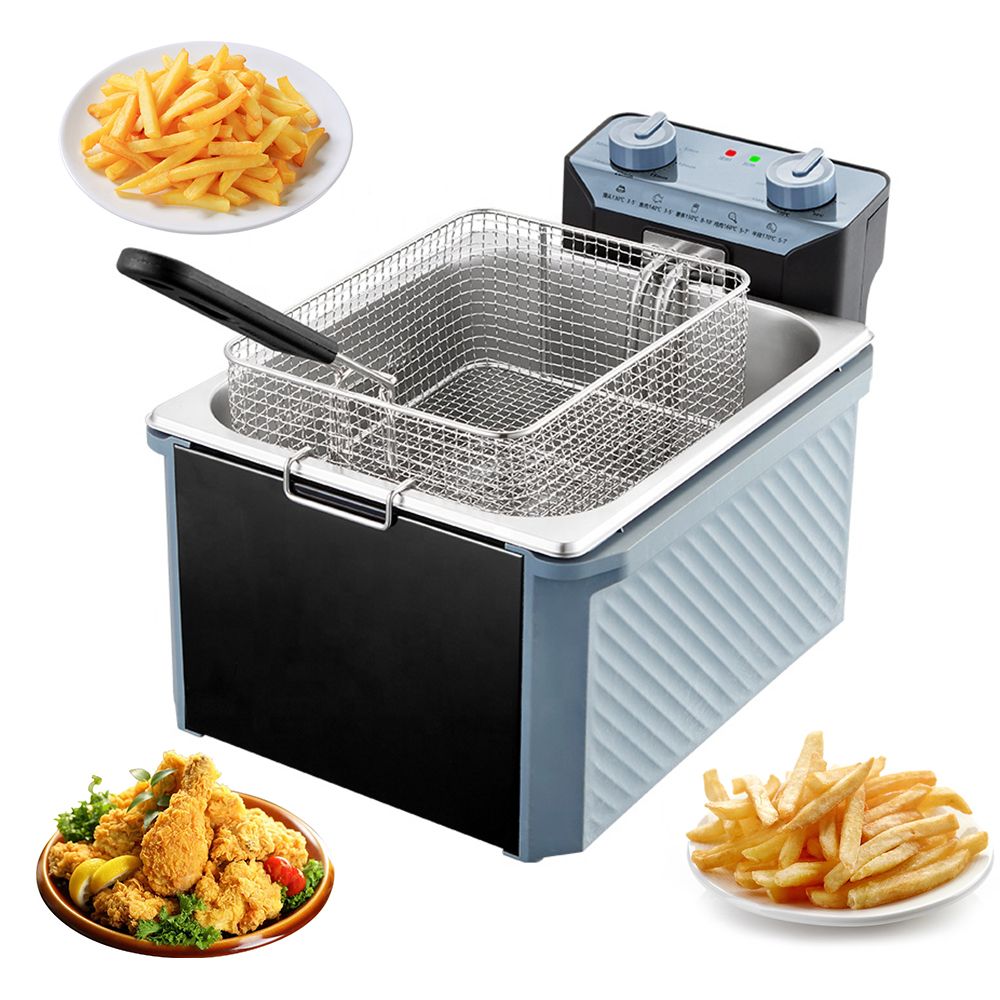 Friteuse électrique de table à température constante pour frites commerciales, poulet frit.