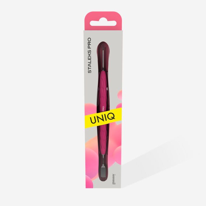 Manicure pusher Gummy with silicone handle UNIQ 11 TYPE 1