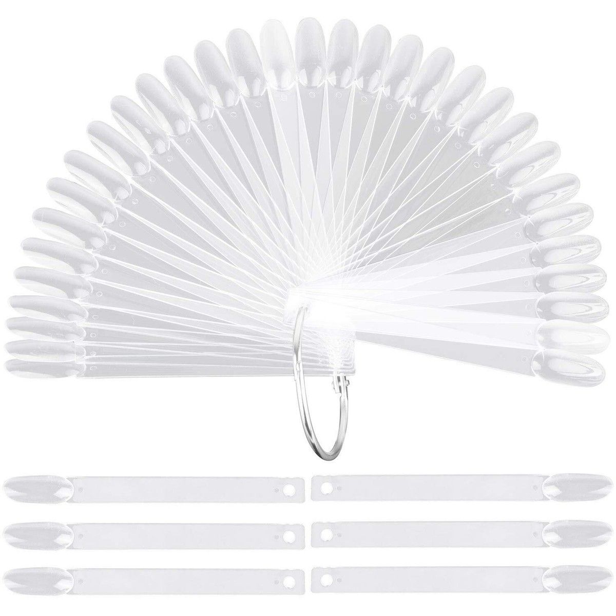 50Pcs Oval Nail Color Display Tips