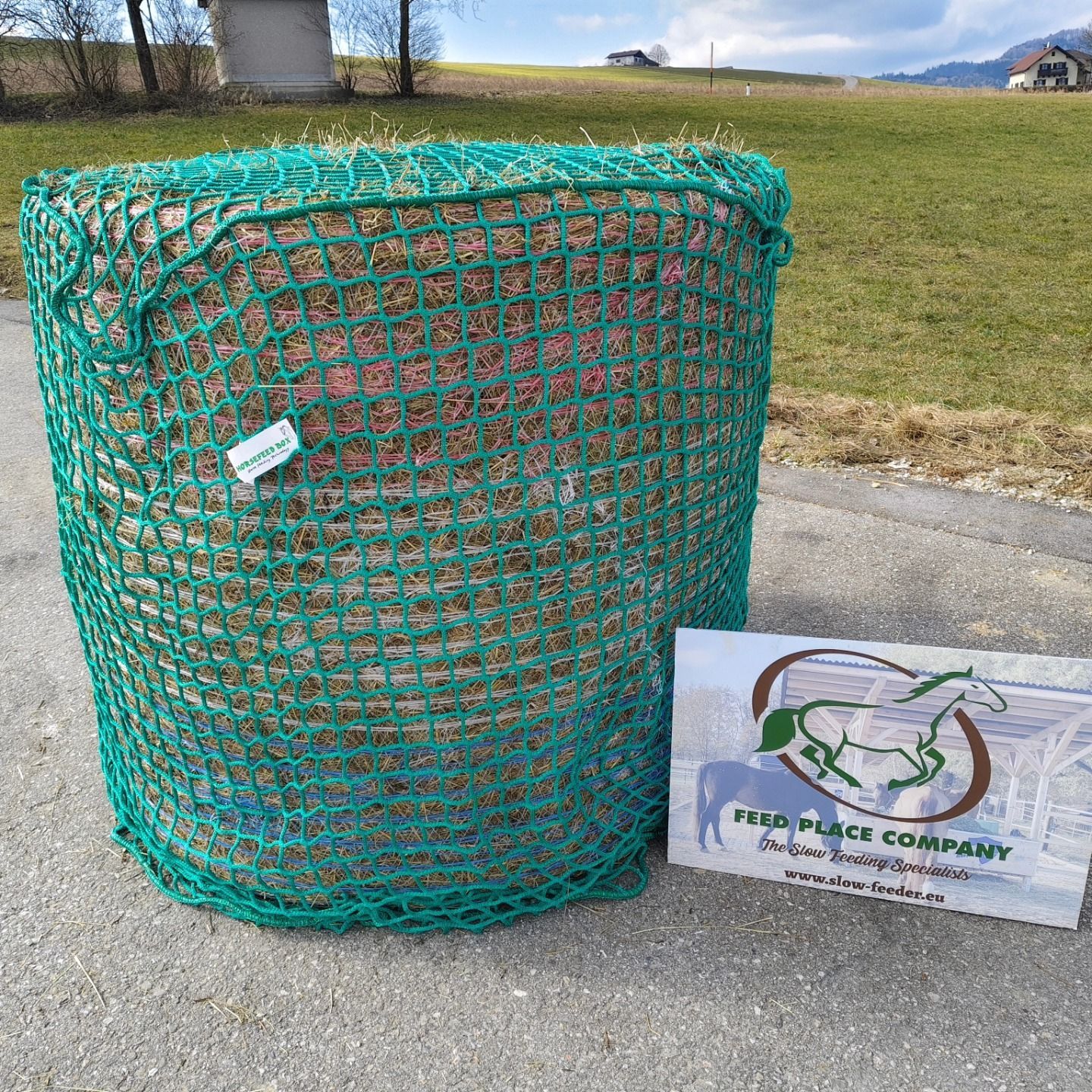 Original HORSEFEED BOX Rundballenheunetz 1,45m - Optimale Pferdefütterung