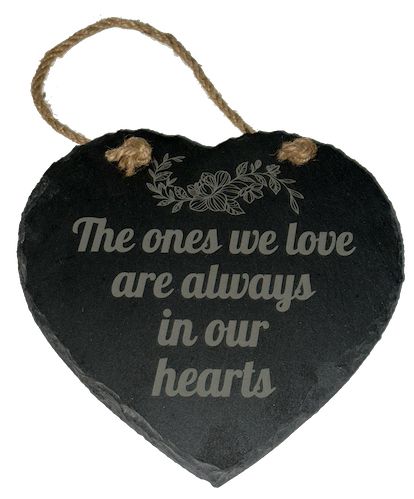 Heart Shaped Slate Hanging Sign