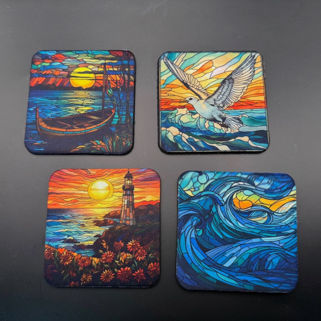 Coastal Neoprene Coaster Set