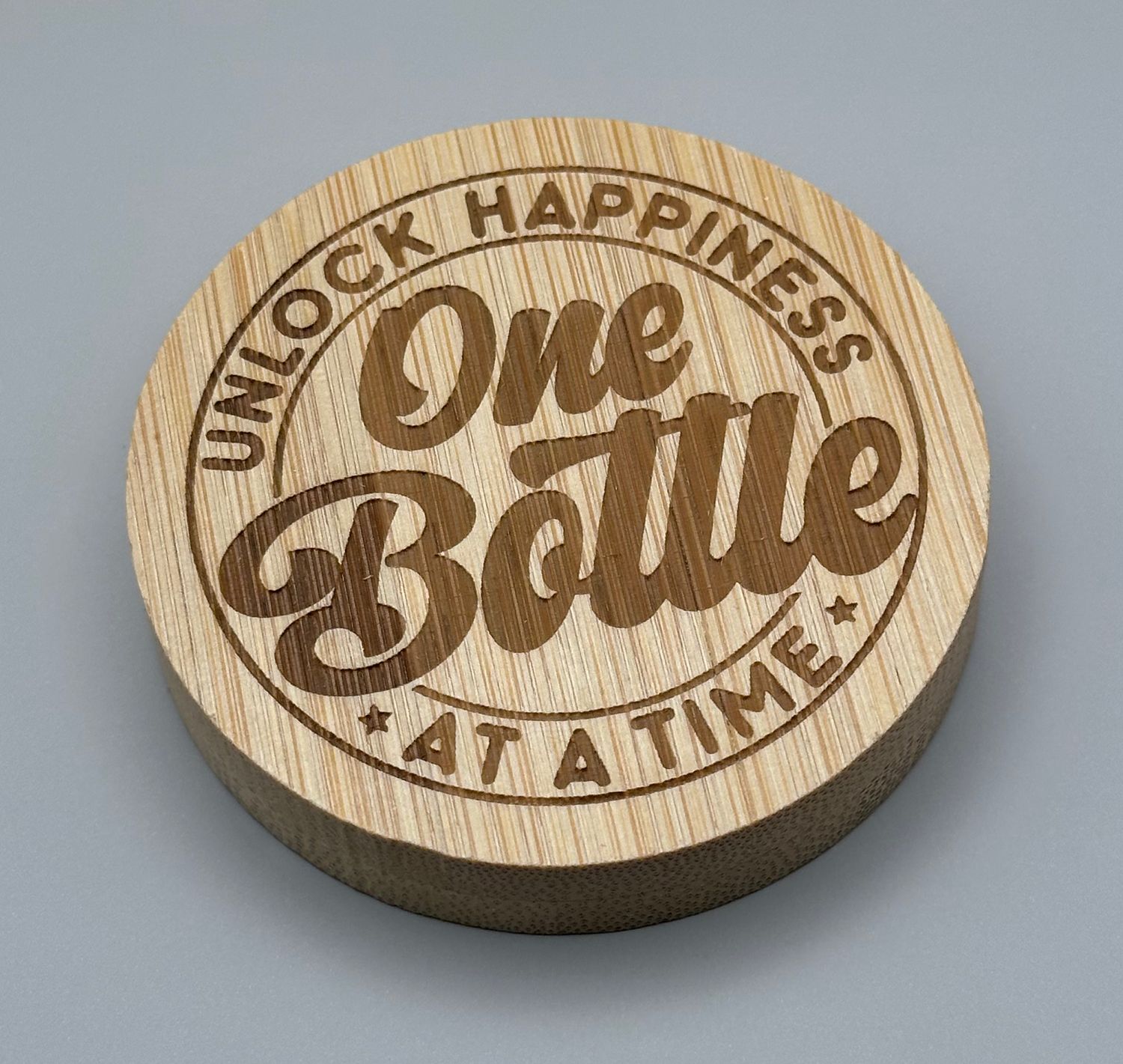 Round Wooden Bottle Opener