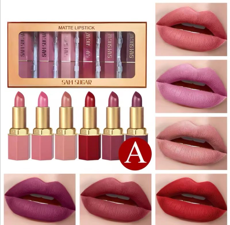 1 Set Lippenstift mit Sechs verschiedenen Farben