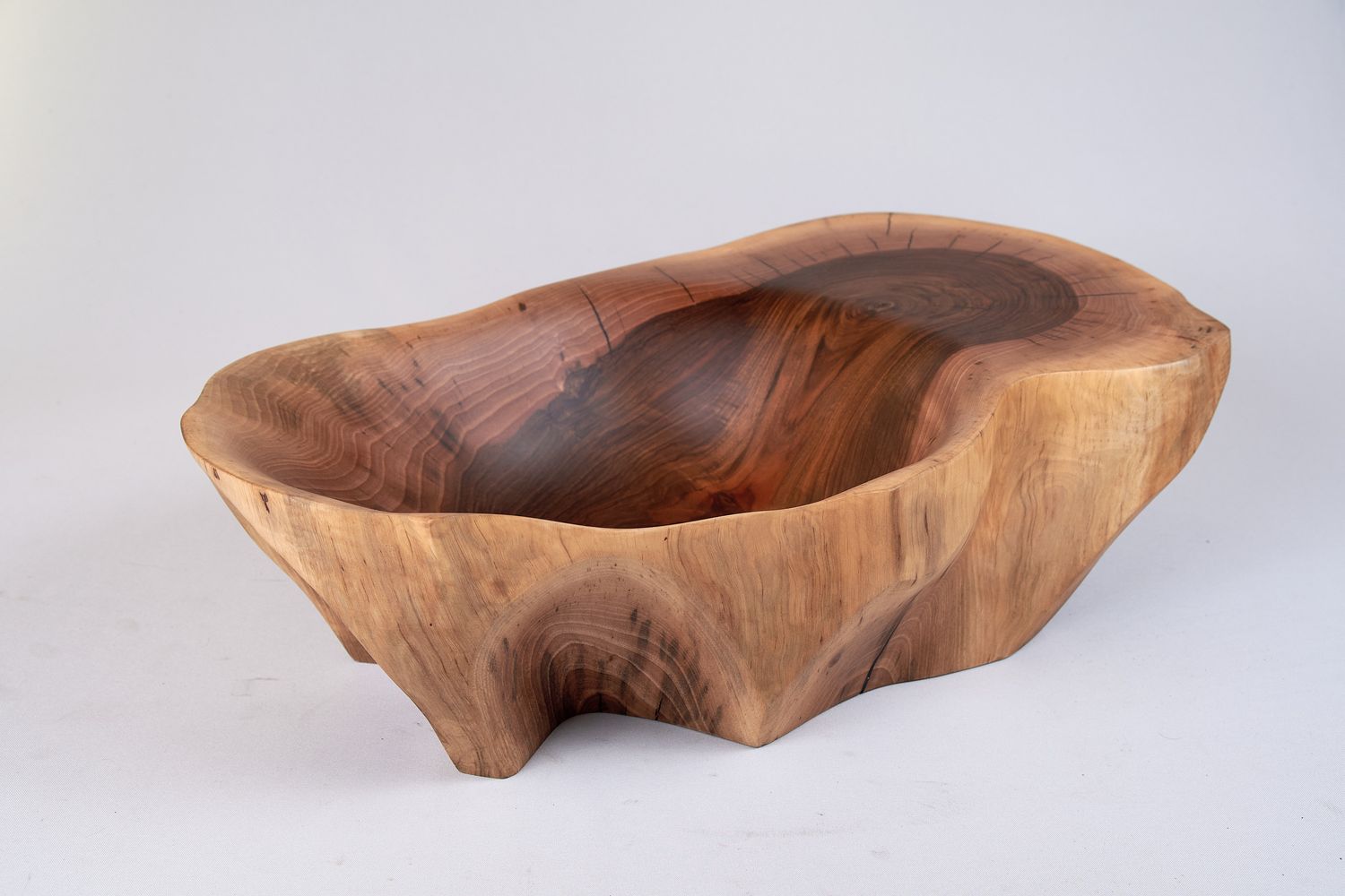 Banik, Organic Sculpted Wood Sink - Carved From Solid Wood Banik, Organic Sculpted Wood Sink - Carved From Solid Wood