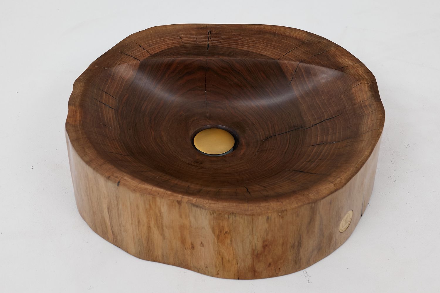 Banik, Organic Sculpted Wood Sink - Carved From Solid Wood Banik, Organic Sculpted Wood Sink - Carved From Solid Wood