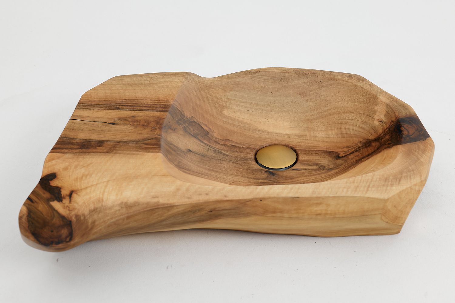 Banik, Organic Sculpted Wood Sink - Carved From Solid Wood Banik, Organic Sculpted Wood Sink - Carved From Solid Wood