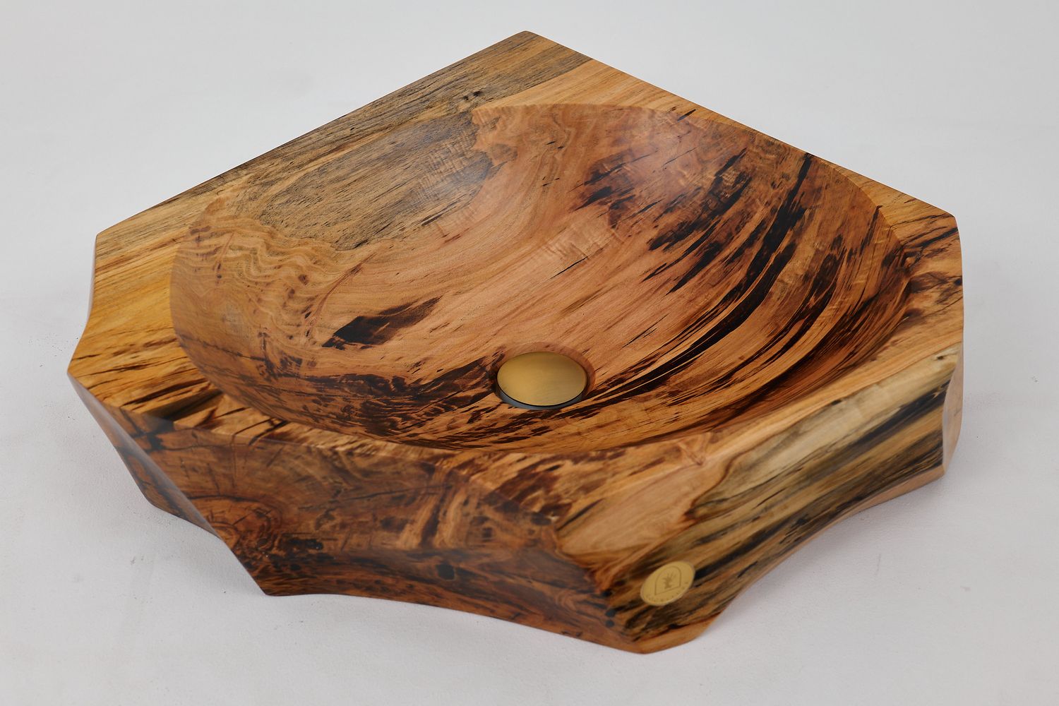 Banik, Organic Sculpted Wood Sink - Carved From Solid Wood Banik, Organic Sculpted Wood Sink - Carved From Solid Wood