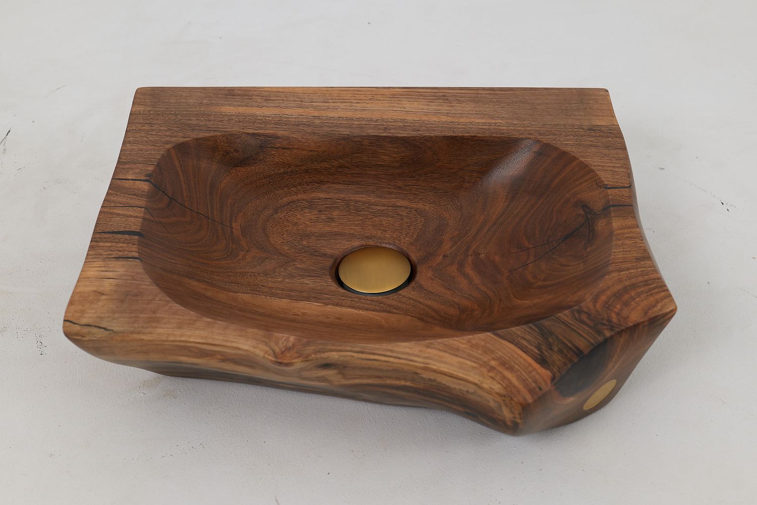 Banik, Organic Sculpted Wood Sink - Carved From Solid Wood Banik, Organic Sculpted Wood Sink - Carved From Solid Wood