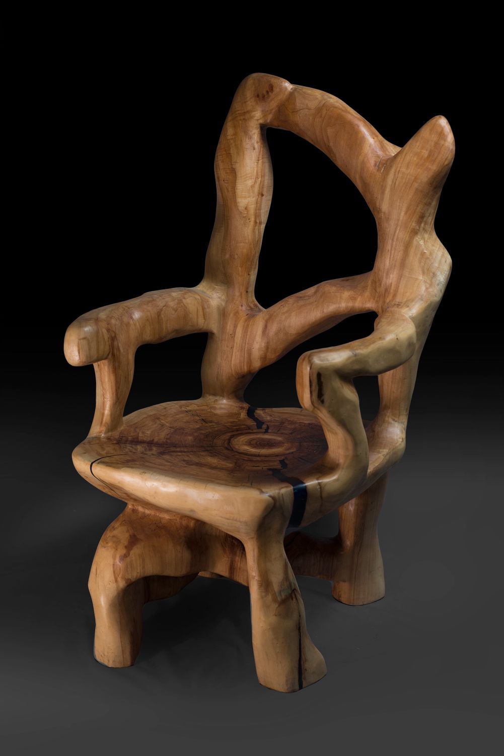 Veles, Chainsaw Carved Armchair From Solid Wood Veles, Chainsaw Carved Armchair From Solid Wood