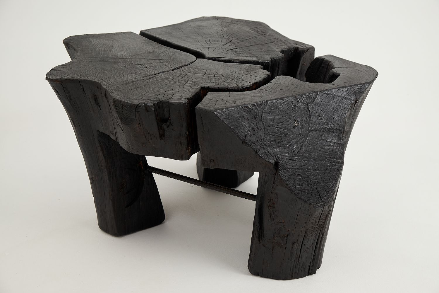 Jownik, Charred Round Coffee Table Jownik, Charred Round Coffee Table