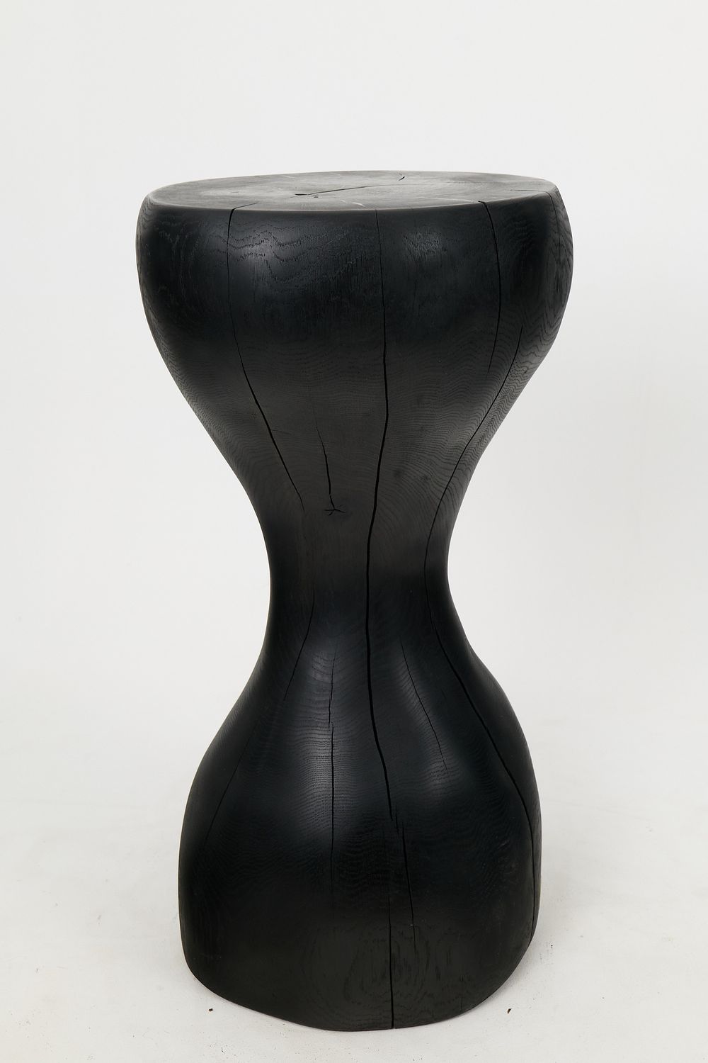 Jownik, Charred Hourglass Side Table Jownik, Charred Hourglass Side Table