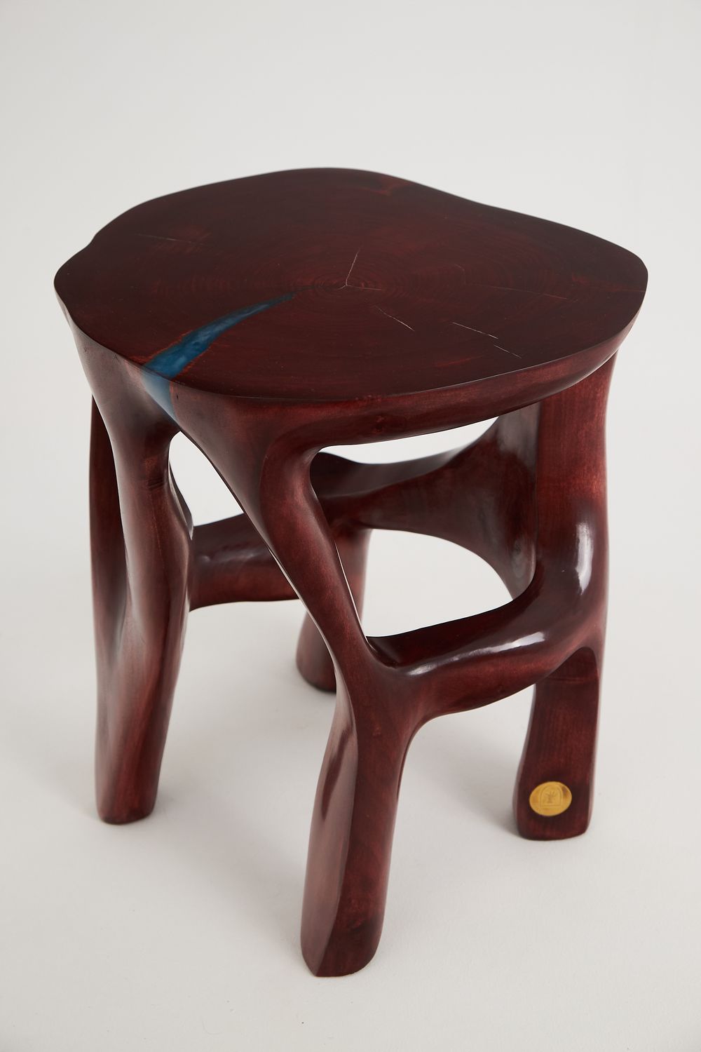 Satyrs, Elegant Red Sculptural Coffee Table – Flow & Flame Satyrs, Elegant Red Sculptural Coffee Table – Flow & Flame