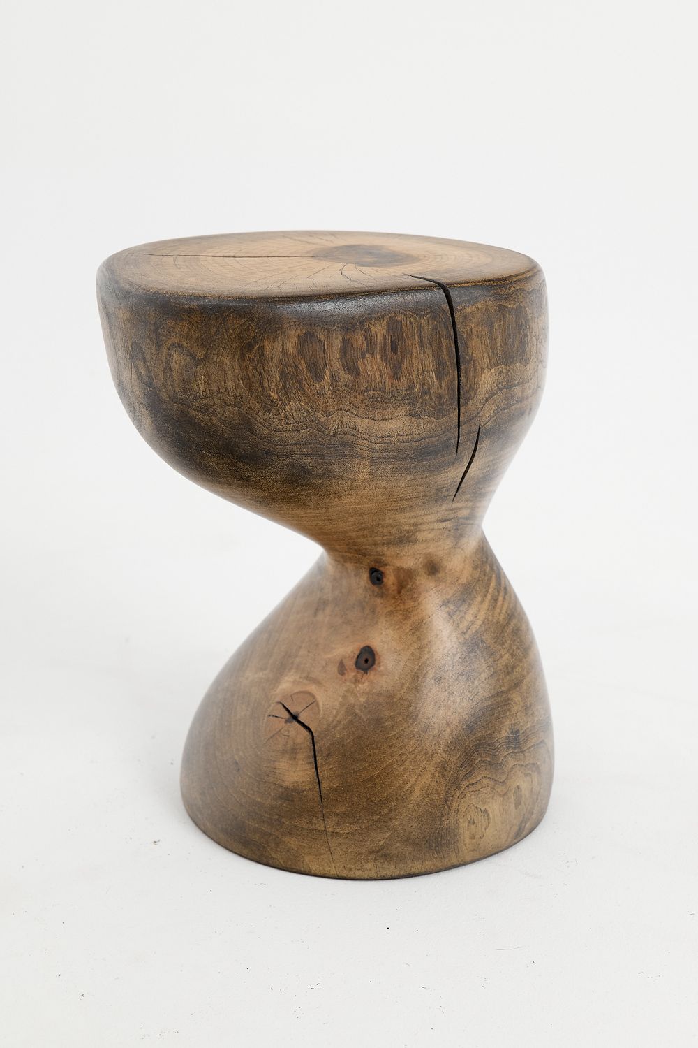 Leszy, Sculptural Side Table Carved in Solid Wood Leszy, Sculptural Side Table Carved in Solid Wood
