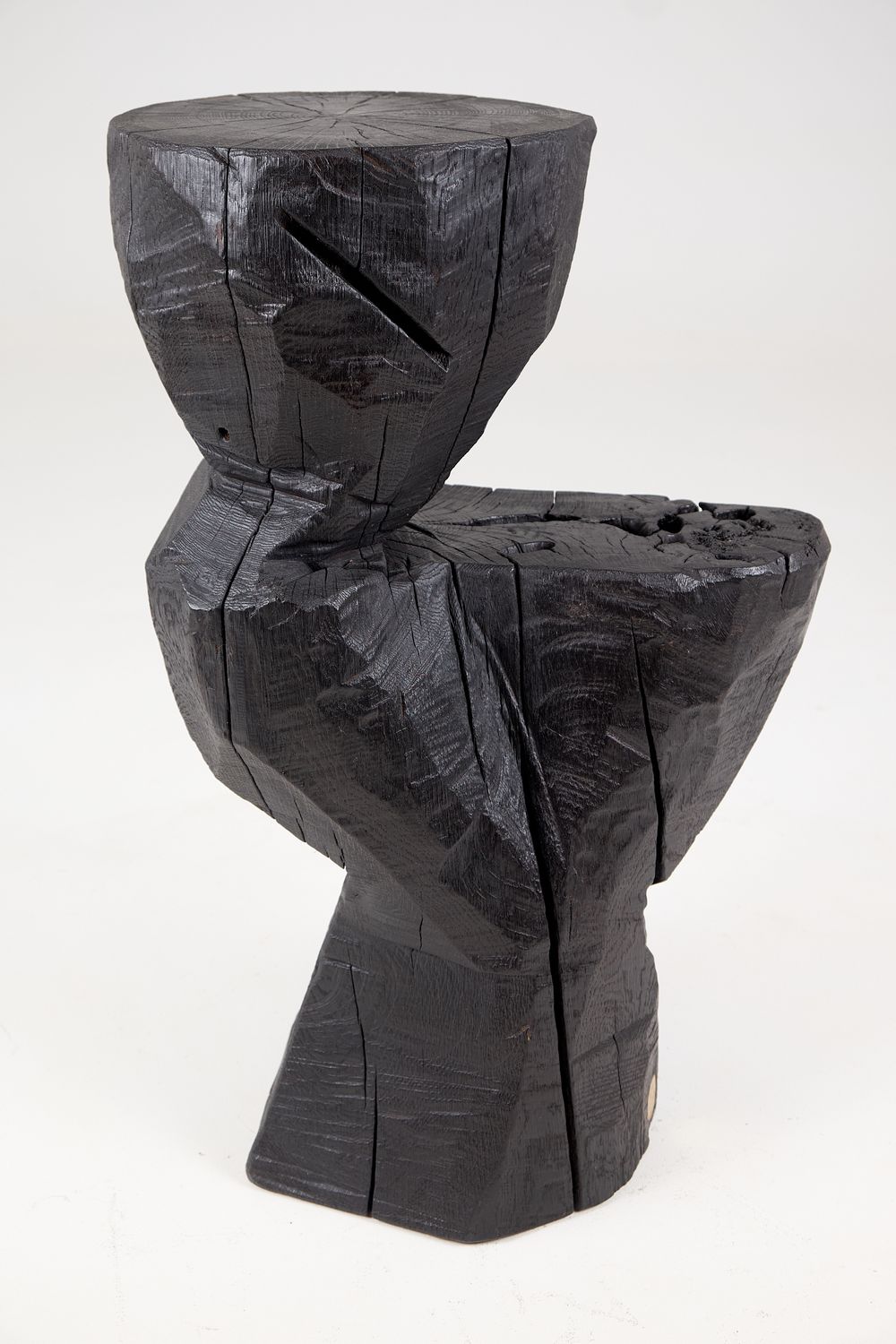 Jownik, Charred Sculptural High Side Table Jownik, Charred Sculptural High Side Table