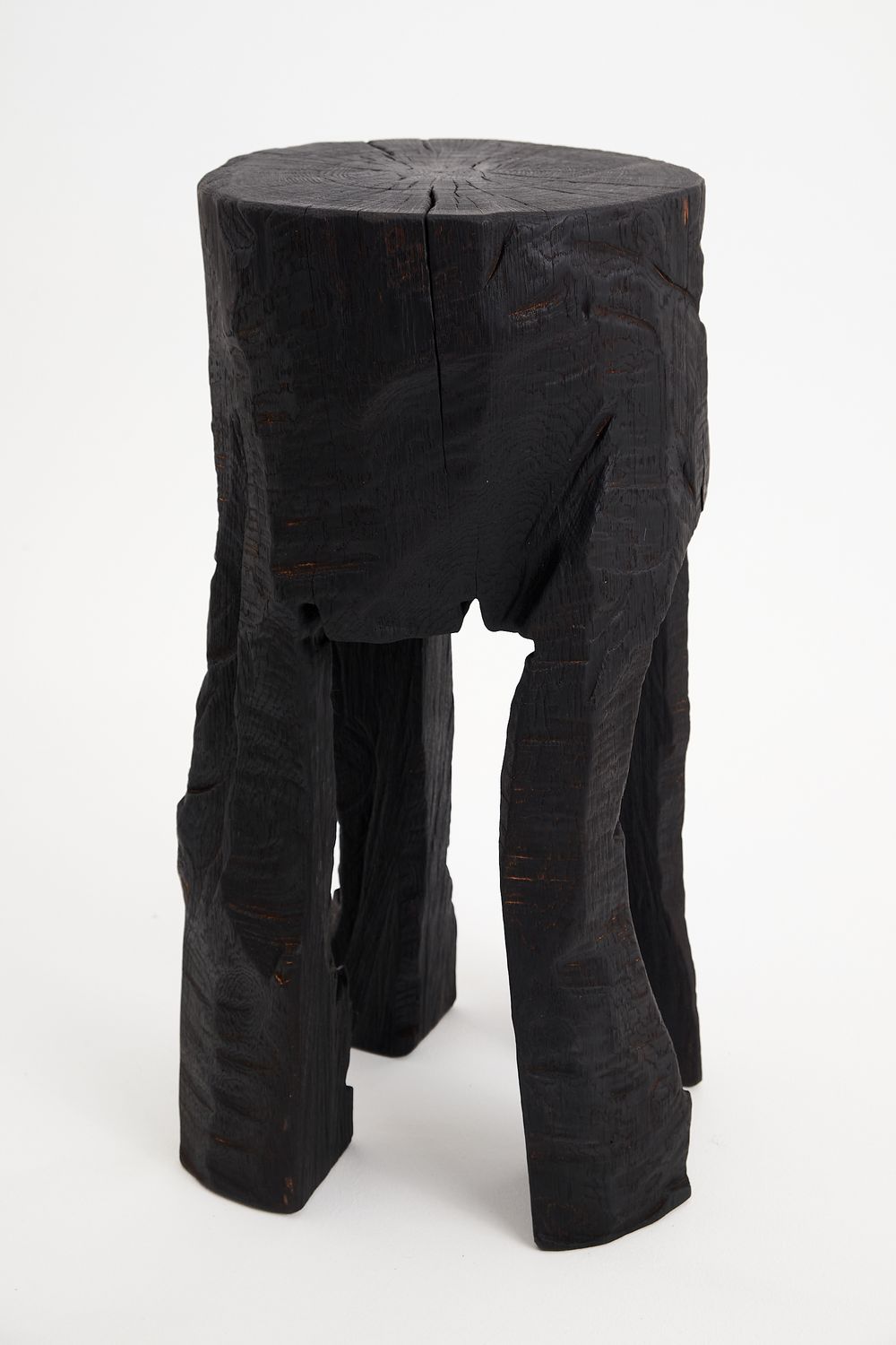 Jownik, Sculptural Charred High Side Table Jownik, Sculptural Charred High Side Table